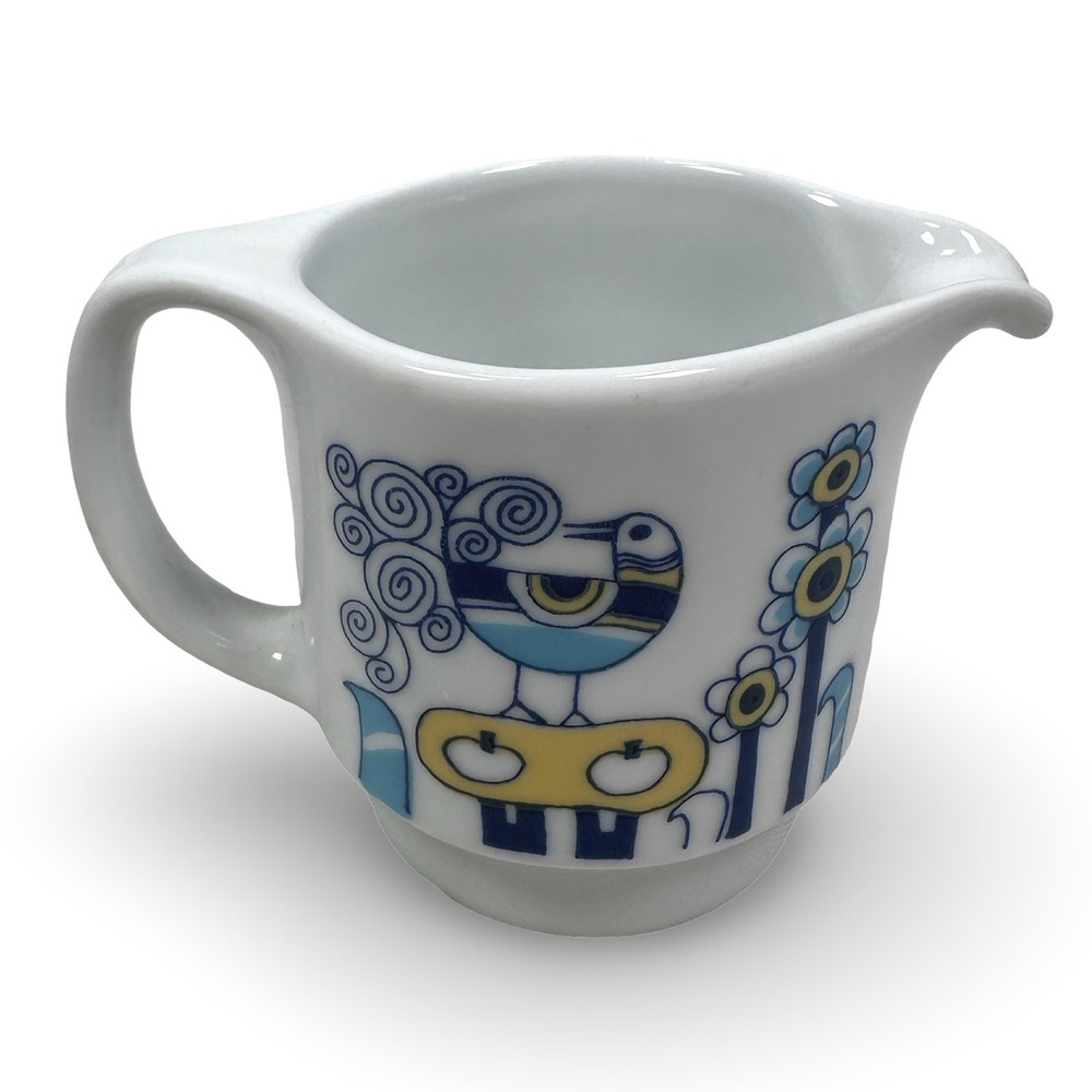 MCM Royal Mosa Maastricht Holland Vintage Creamer Bird Floral Jef Schijns